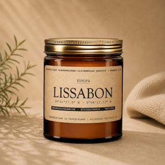 Lissabon Duftkerze - Meeresschaumrose | Küstenjasmin | Vetiver