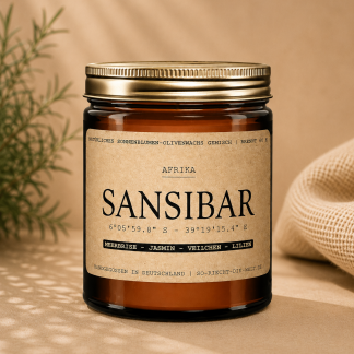 Sansibar Kerze - Meerbrise | Jasmin | Veilchen | Lilien