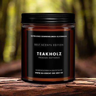 Teakholz Kerze - Best Scents Edition